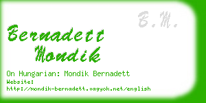 bernadett mondik business card